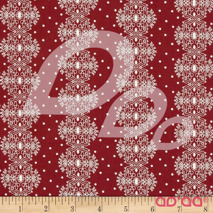 Make Do and Mend Lace Stripe Red
