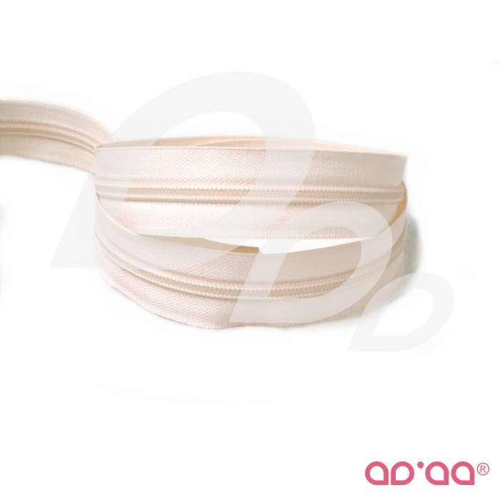 Fecho Zip 6 mm – Creme
