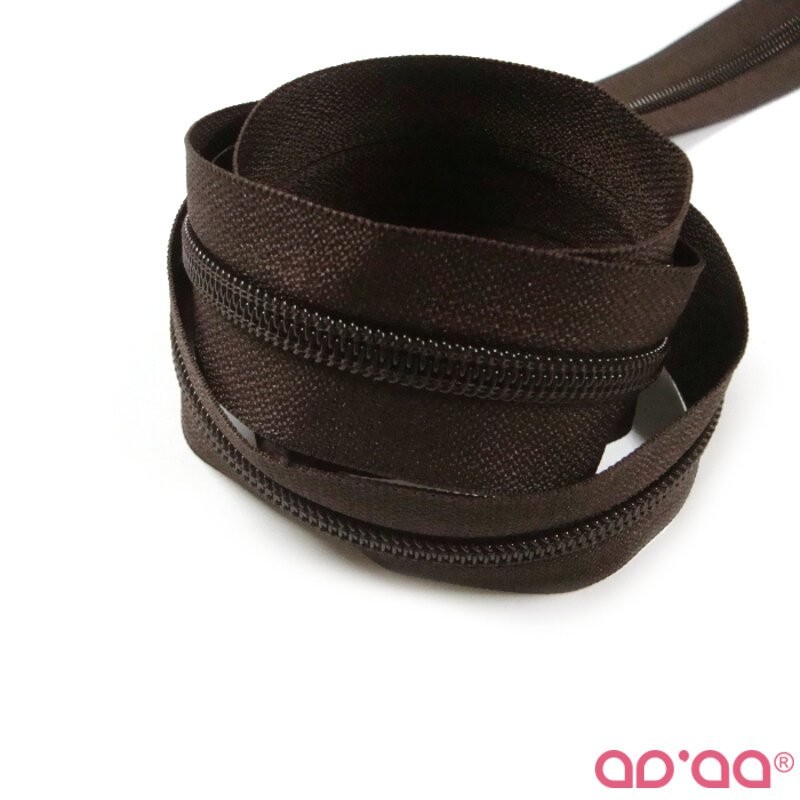 Fecho Zip 6 mm – castanho escuro