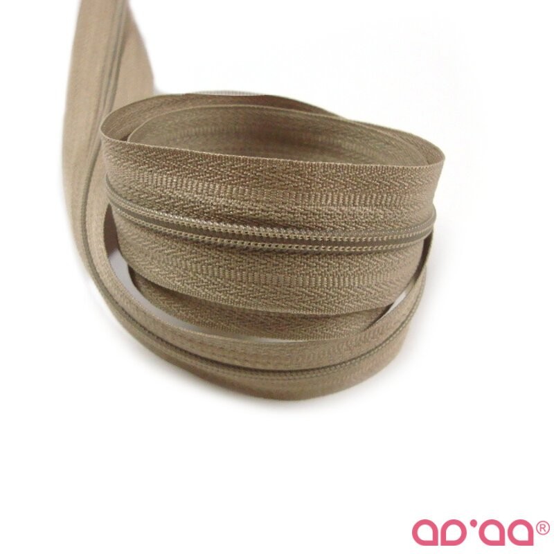 Fecho Zip 4 mm – castanho claro
