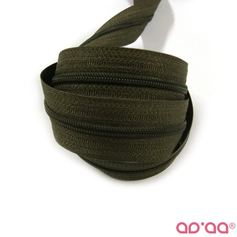 Fecho Zip 4 mm – verde tropa