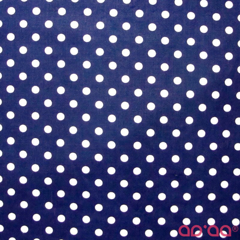 White Big Dots in Blue