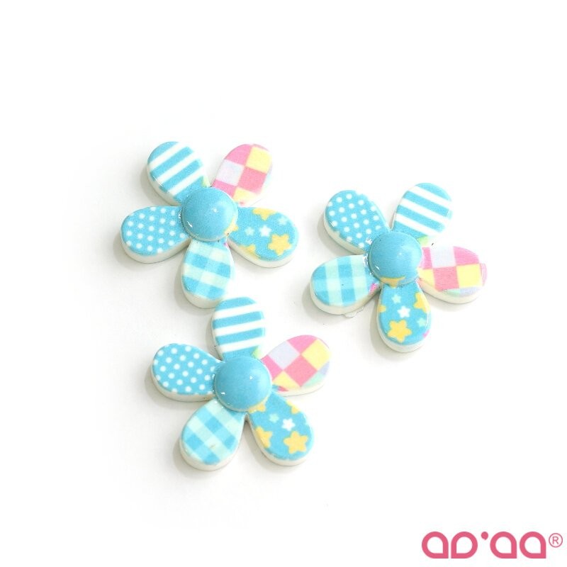 Cabochon Flor Azul 2cm