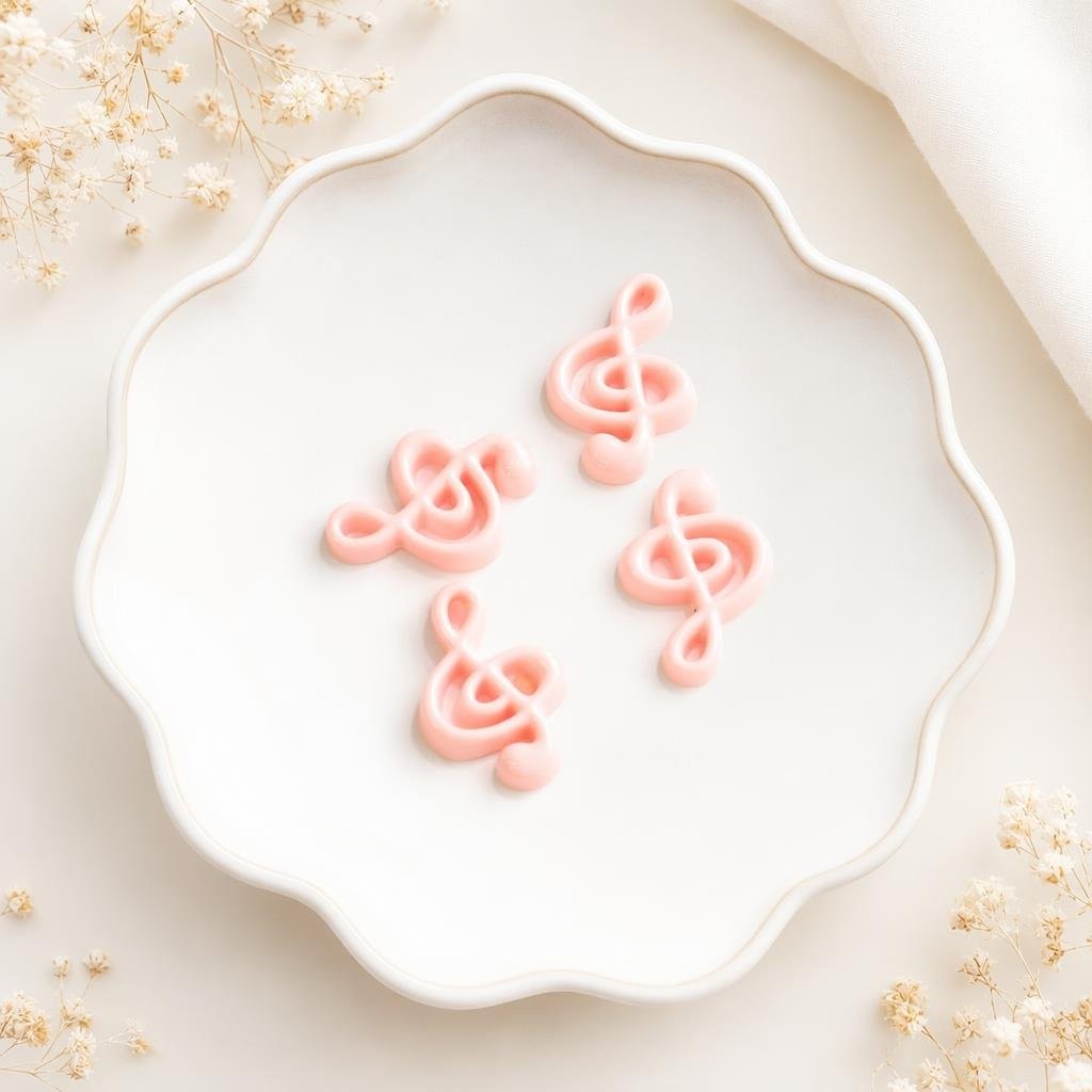 Cabochon Clave Sol Rosa 12mm