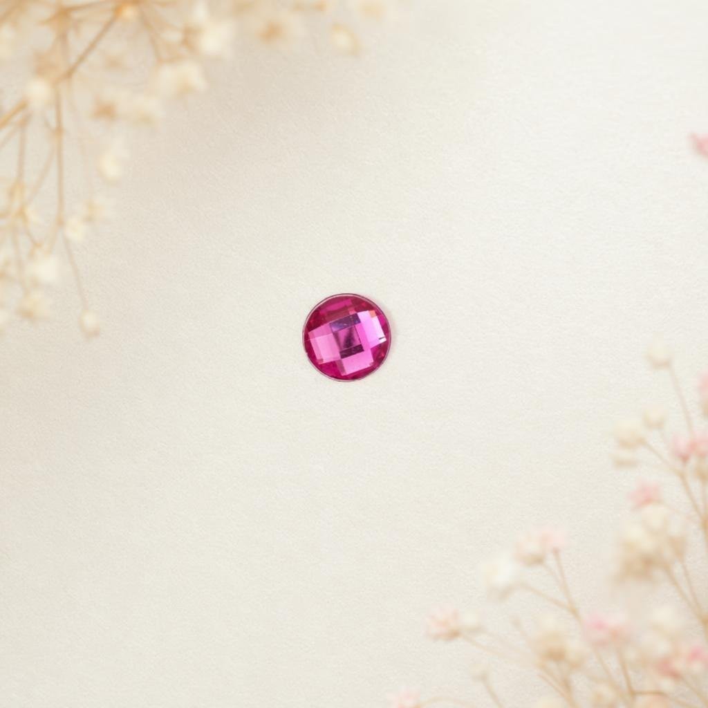Brilhante Rosa Choque para Colar de 12mmX12mm