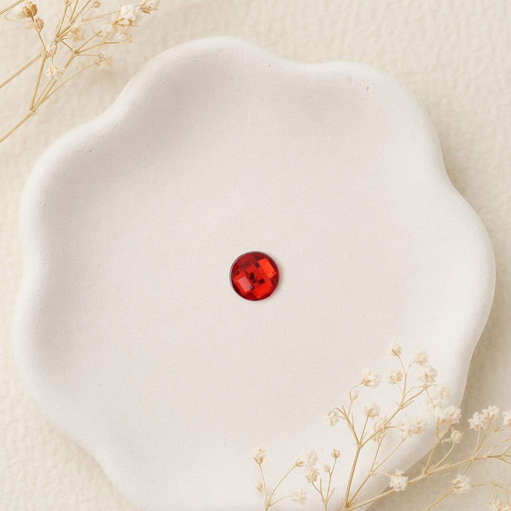 Brilhante Vermelho para Colar de 12mmX12mm