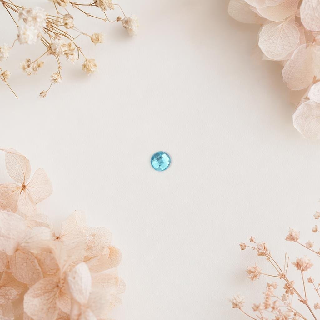 Brilhante Azul para Colar 6mmX6mm