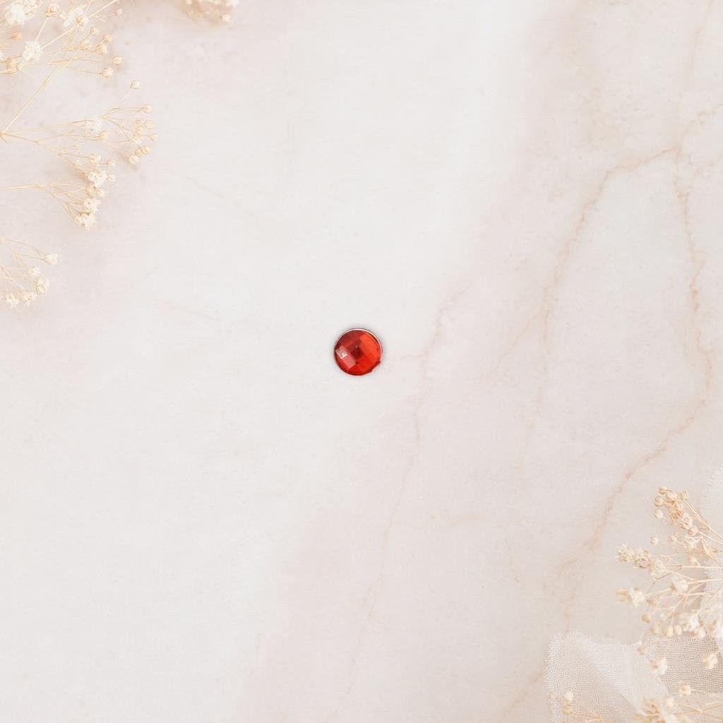 Brilhante Vermelho para Colar 6mmX6mm