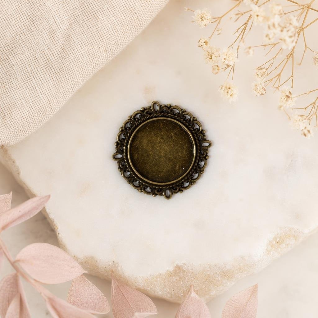 Base Cabochon Bronze 20mmx20mm