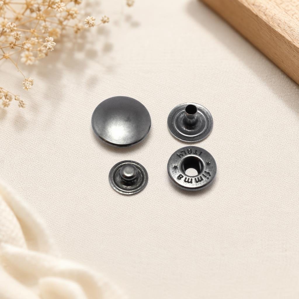 Botão Pressão Preto 12mm