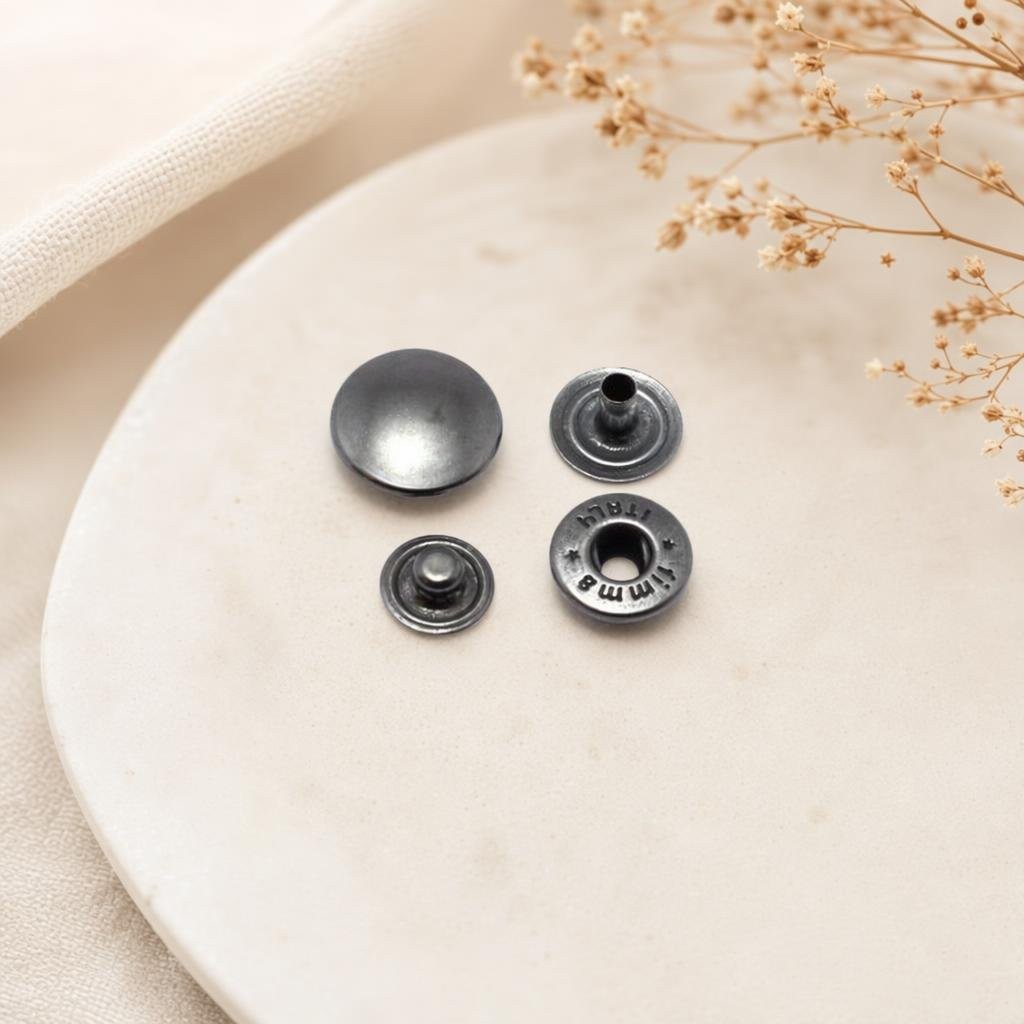 Botão Pressão Preto 10mm