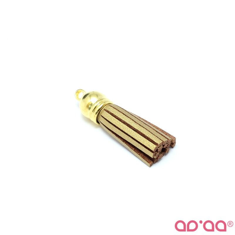 Borla Castanho Dourado 4cm