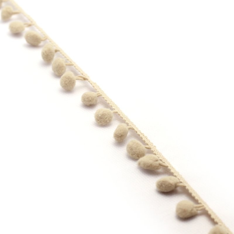 Fita Pompom 2cm – Creme