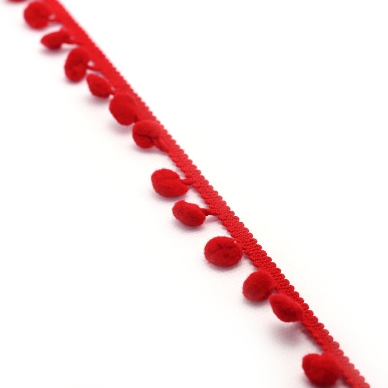 Fita Pompom 2cm – Vermelho