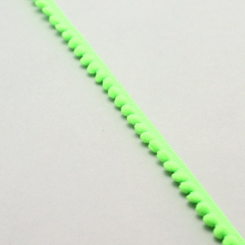 Fita Mini Pompom 1cm – Verde fluorescente