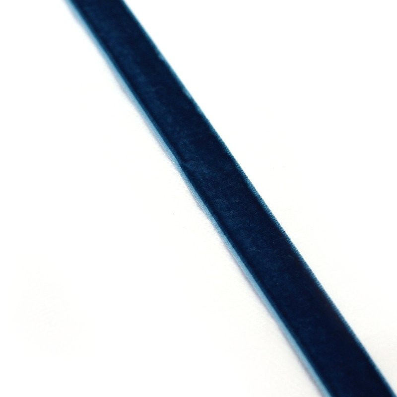 Fita Veludo Azul Petróleo – 1.5cm