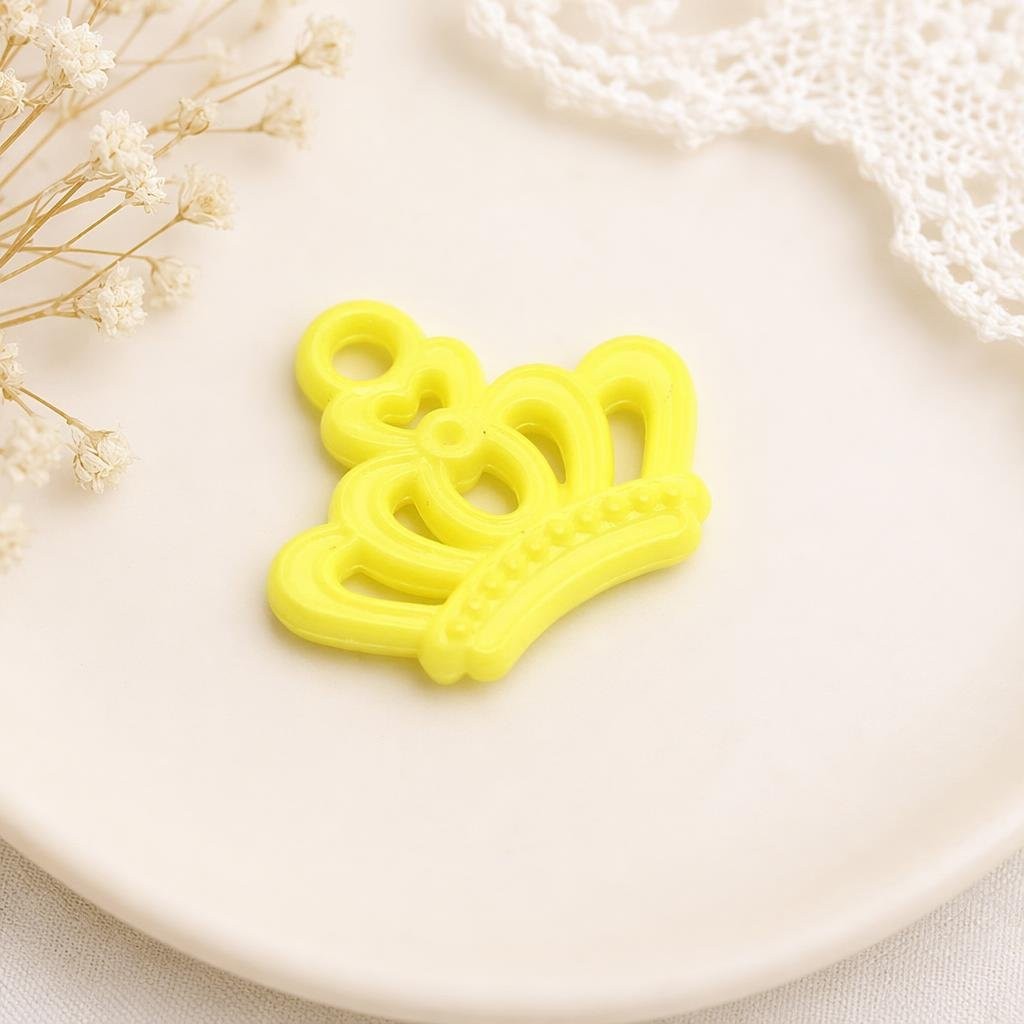 Cabochon Coroa Amarelo – 23mm