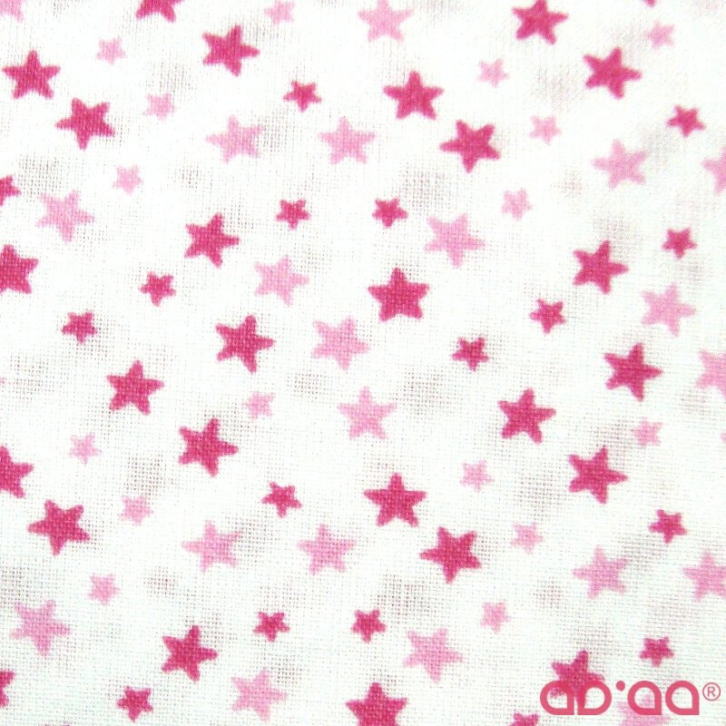 Pink stars in white