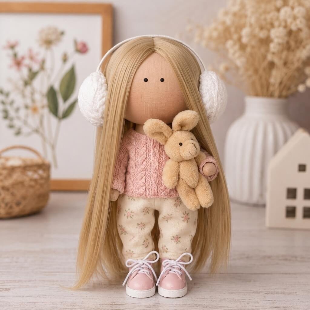 Cabelo para Bonecas liso 25cm - Loiro Escuro