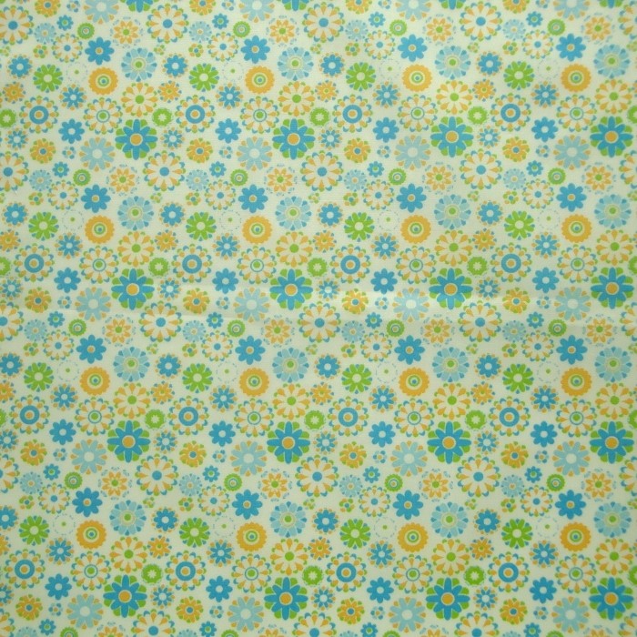 Teal anda Yellow Flower Medals