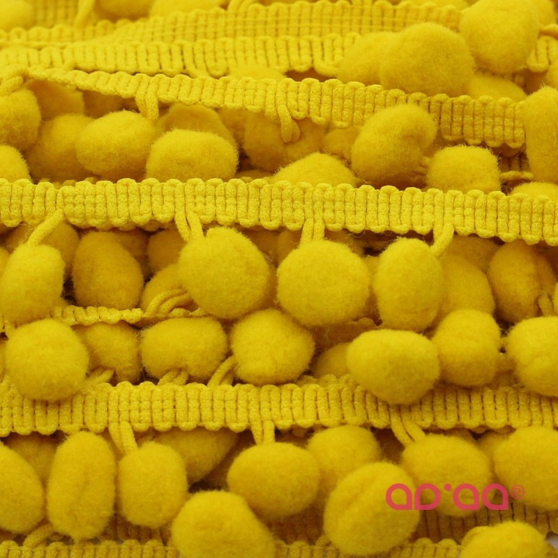 Fita Pompom 2cm - Amarelo Torrado