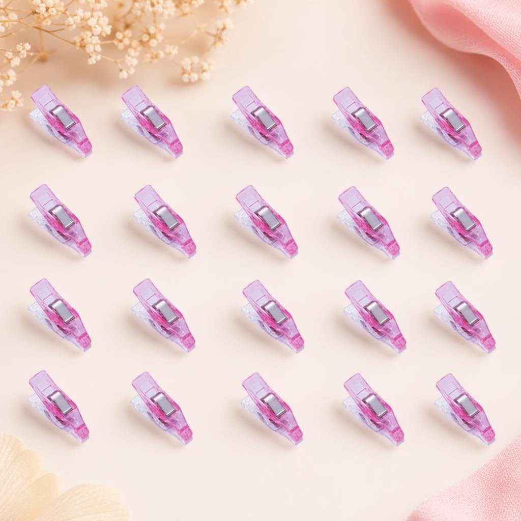Mola ou Clip para Segurar Tecido Pequena Rosa Claro de 7mm