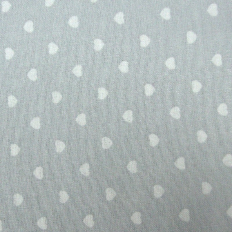 White Hearts in Light Gray