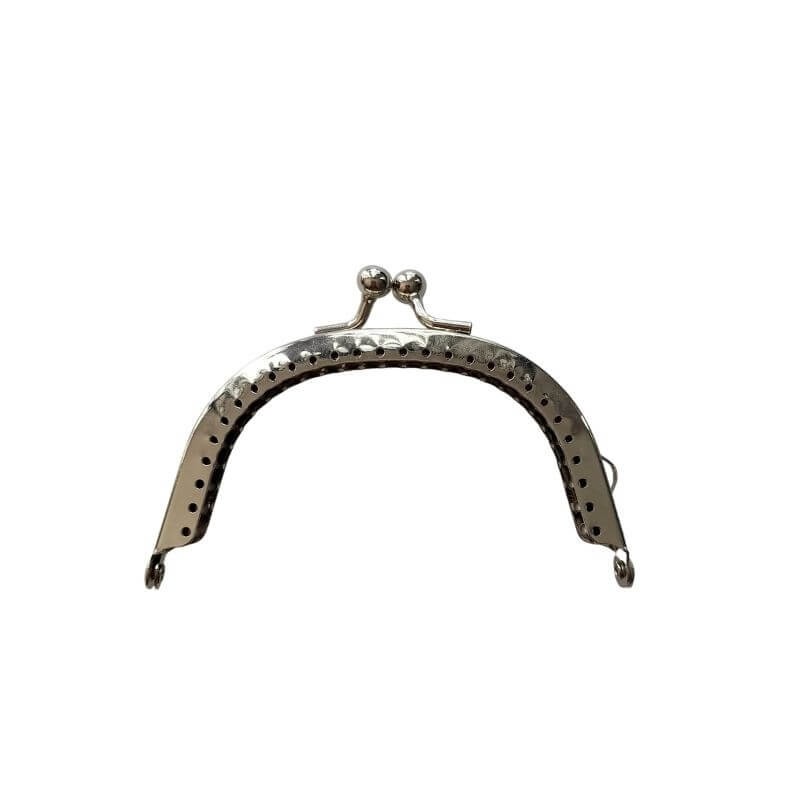 Fecho da Avó 9,5cm redondo-retangular Liso - Prata