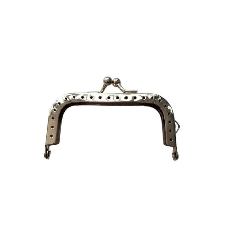 Fecho da avó 8cm quadrado liso – prata