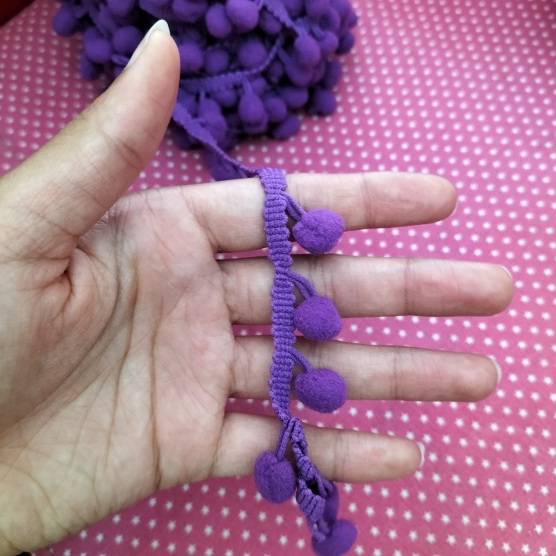 Fita Pompom 2cm - Roxo