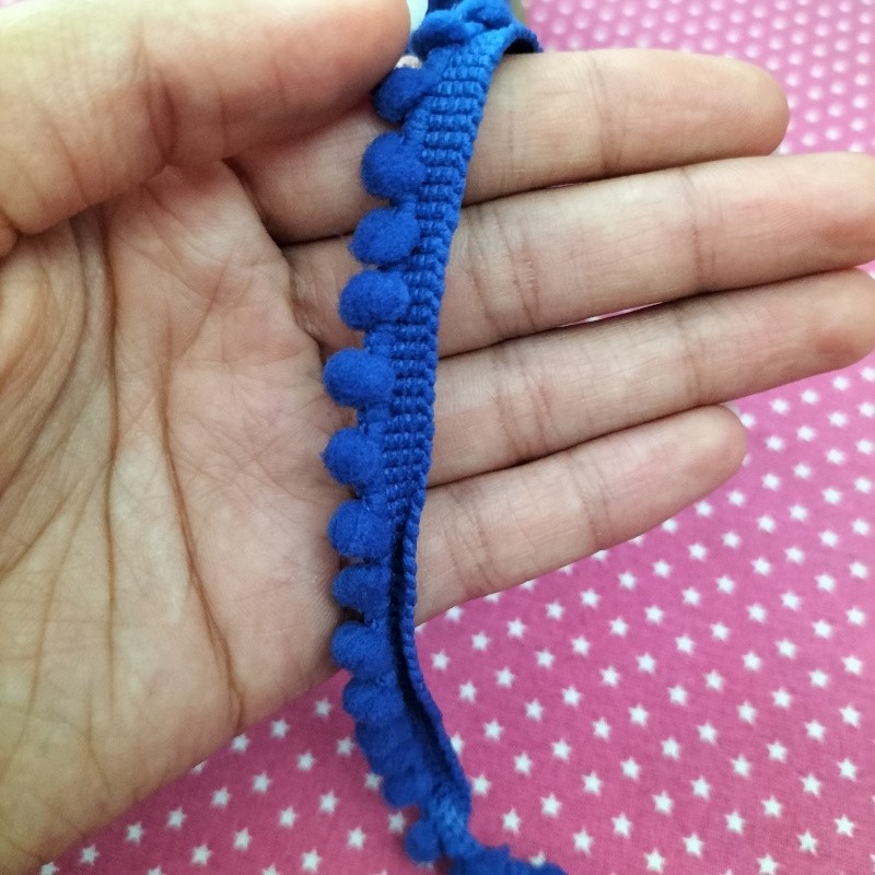 Fita Mini Pompom 1cm – Azulão