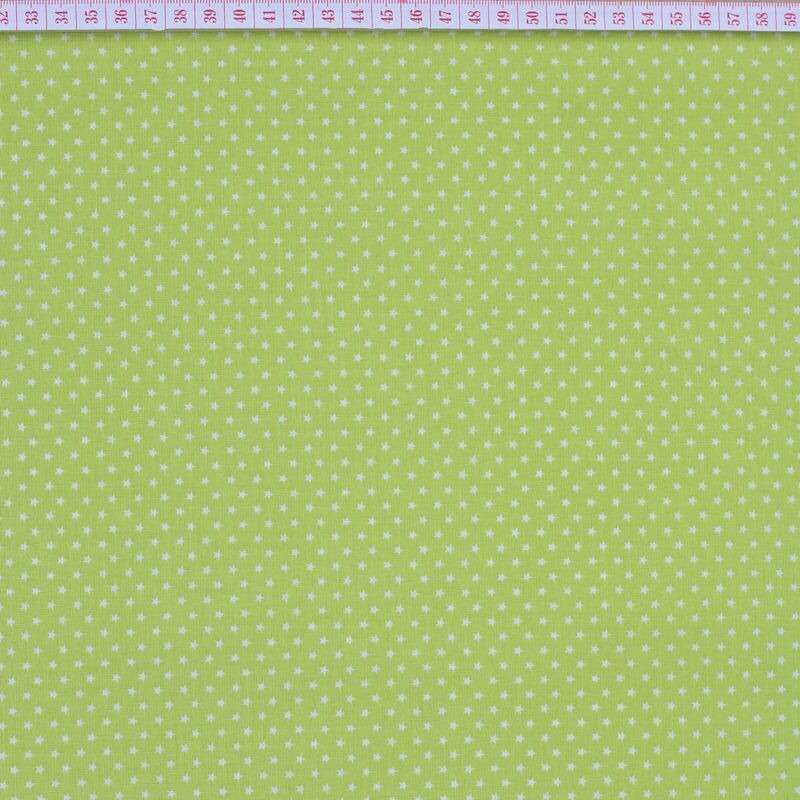 White stars in light green