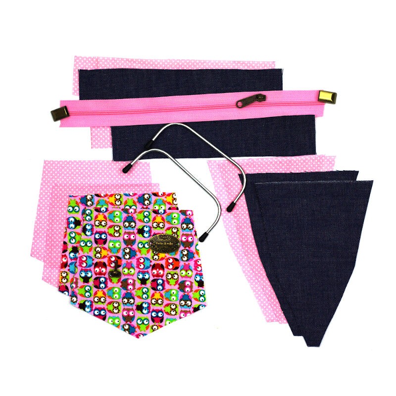 Mini Bolsa de Maquiagem com Boca de Lobo - Kit5