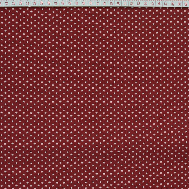 White Stars in Dark Red