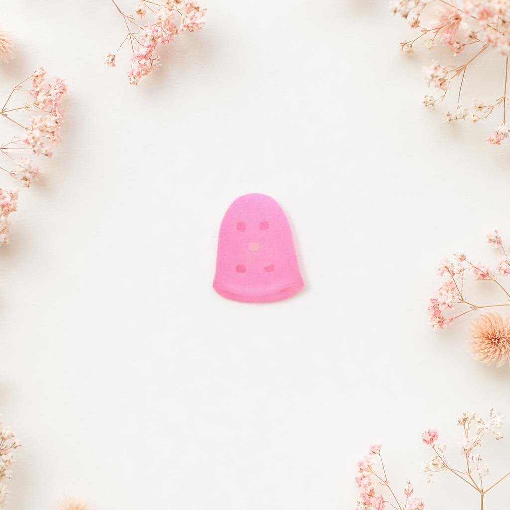 Dedal de Silicone Rosa - TAM L 