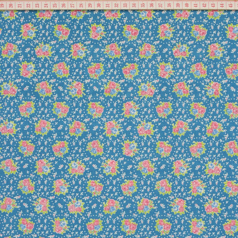 Flowers pink and blue