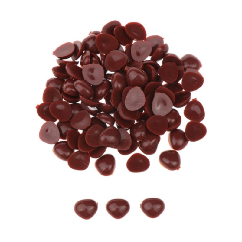 Nariz de bonecos castanho triângular para colar 11X14mm