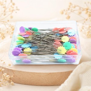 Caixa de Alfinetes Patchwork Estrelas com 50 alfinetes