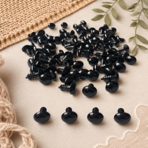 Nariz de bonecos preto oval 8x11mm