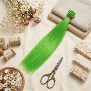 Cabelo para Bonecas liso 25cm - Verde Alface