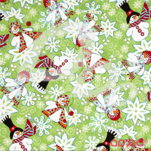 The Blizzard Bunch Snowmen and Snowflakes Green