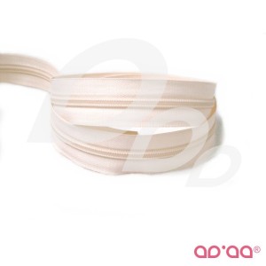 Fecho Zip 6 mm - 2 metros – Creme - Outlet
