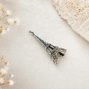 Pendente torre eiffel 3D 3cm – prata