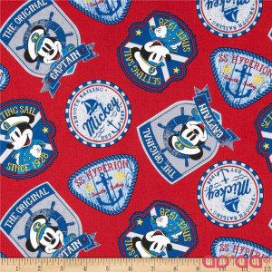 Disney Captain Mickey Badges Red