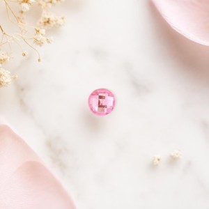 Brilhante Rosa Claro para Colar de 12mmX12mm