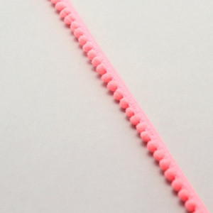 Fita Mini Pompom 1cm – Rosa fluorescente
