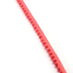 Fita Mini Pompom 1cm – Coral