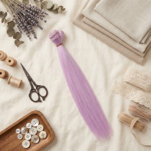 Cabelo para Bonecas liso 25cm - Rosa lilás
