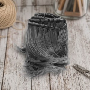 Cabelo curto para Bonecas 5cm - Cinzento
