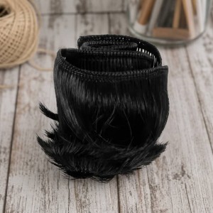 Cabelo curto para Bonecas 5cm - Preto